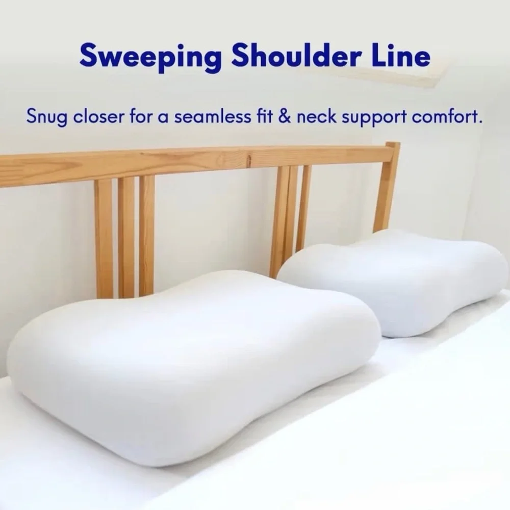 C CUSHION LAB Deep Sleep Pillow/Ergonomic Contour Design for Side & Back Sleeper